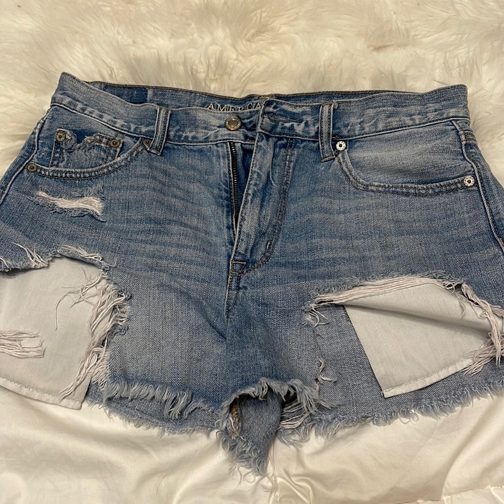 Denim shorts shorts hiwaist american Eagle